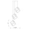 Z-Lite Vertical 3 Light Pendant, Matte Black 478-3MB-BN - alternate 8